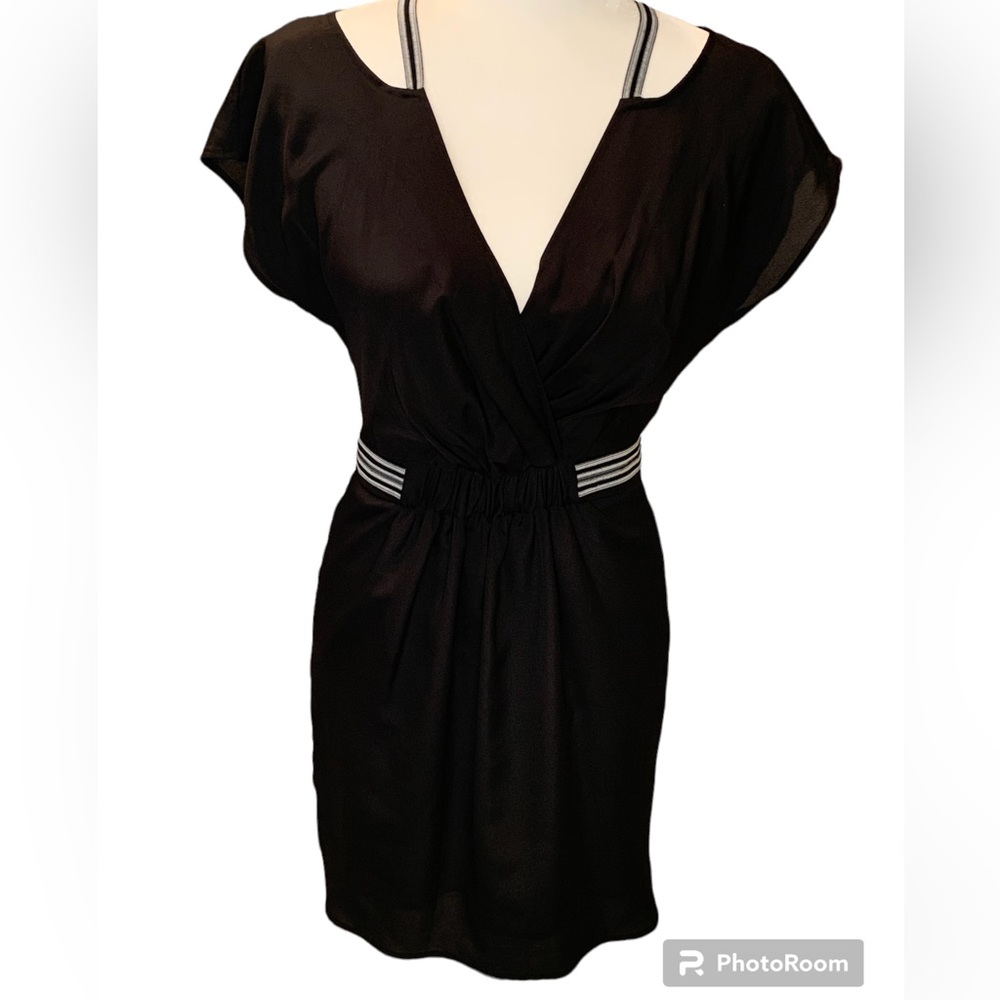 BCBG GENERATION Black Cold Shoulder Dress Size XS